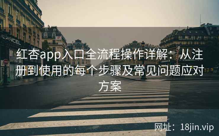 红杏app入口全流程操作详解：从注册到使用的每个步骤及常见问题应对方案