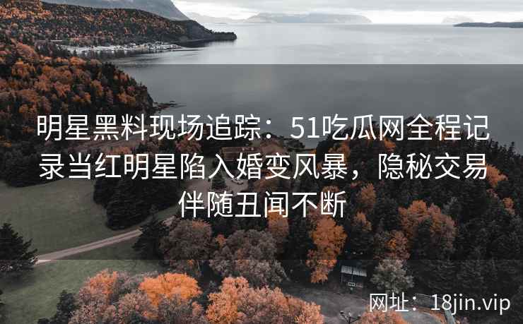明星黑料现场追踪：51吃瓜网全程记录当红明星陷入婚变风暴，隐秘交易伴随丑闻不断